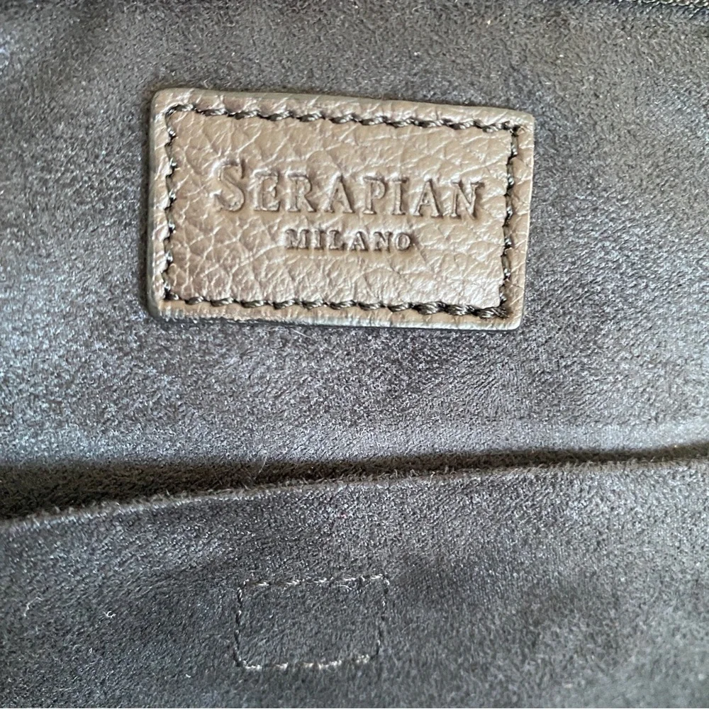 Serapian brown Leather Document laptop Case
